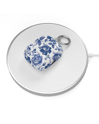 Rose to Fame | Blue & White Rose Floral AirPods Case AirPods Case get.casely 