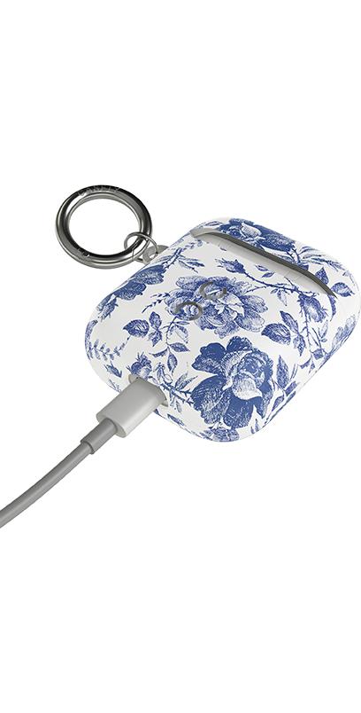 Rose to Fame | Blue & White Rose Floral AirPods Case AirPods Case get.casely 