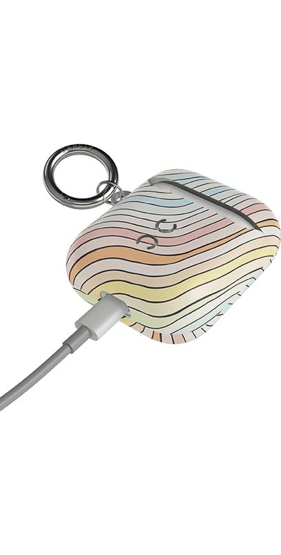 Ride The Wave | Pastel Rainbow Lined AirPods Case AirPods Case get.casely 