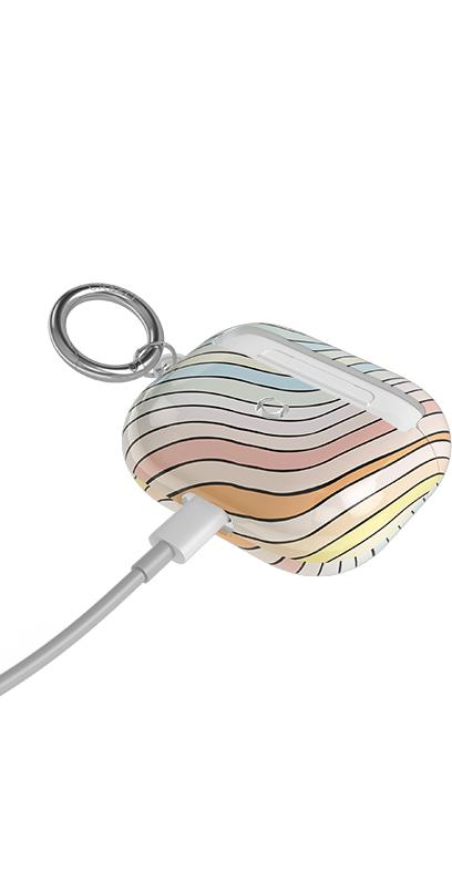 Ride The Wave | Pastel Rainbow Lined AirPods Case AirPods Case get.casely 