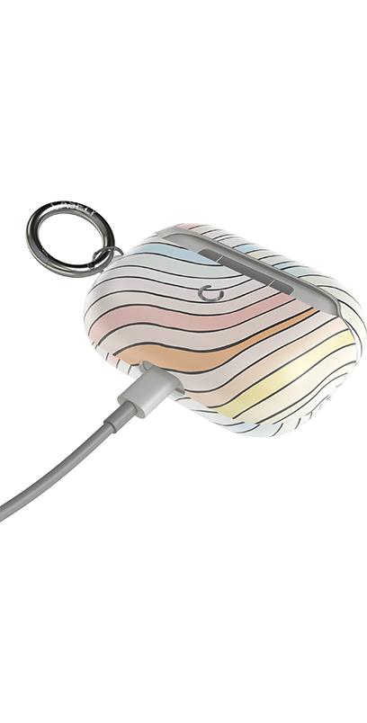 Ride The Wave | Pastel Rainbow Lined AirPods Case AirPods Case get.casely 