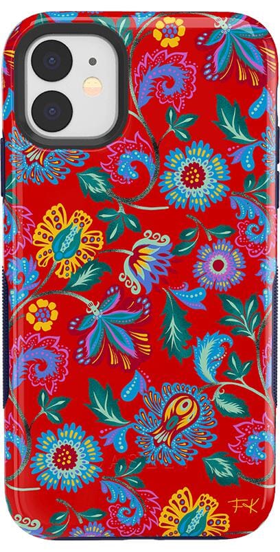 Painted Flowers | Frida Kahlo Floral Case iPhone Case get.casely Bold iPhone 11