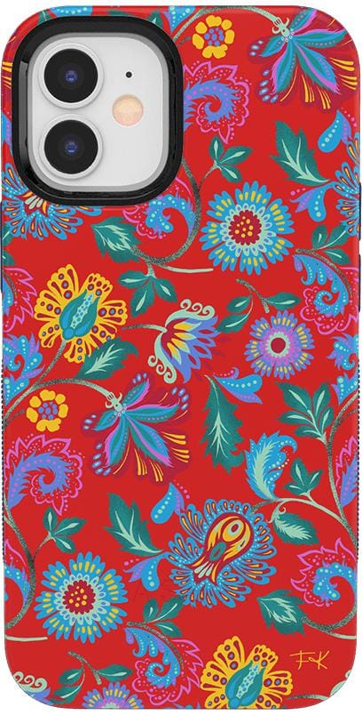 Painted Flowers | Frida Kahlo Floral Case iPhone Case get.casely Bold + MagSafe® iPhone 12