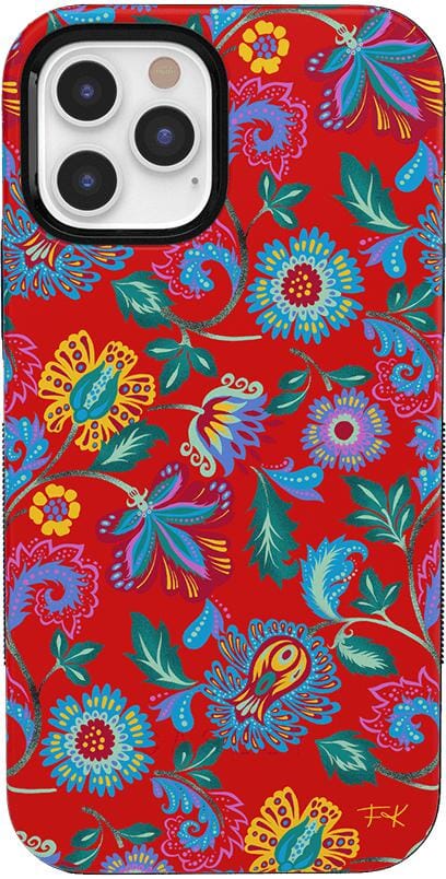 Painted Flowers | Frida Kahlo Floral Case iPhone Case get.casely Bold + MagSafe® iPhone 12 Pro Max