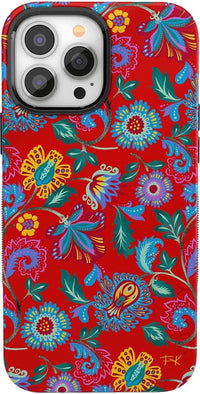 Painted Flowers | Frida Kahlo Floral Case iPhone Case get.casely Bold + MagSafe® iPhone 13 Pro Max