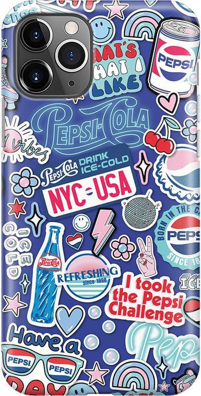 Out of the Blue | Pepsi Sticker Case iPhone Case get.casely Classic iPhone 11 Pro Max 