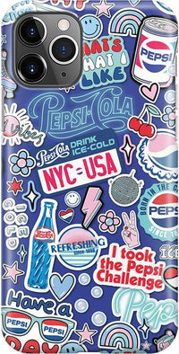 Out of the Blue | Pepsi Sticker Case iPhone Case get.casely Classic iPhone 11 Pro Max 