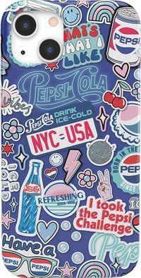 Out of the Blue | Pepsi Sticker Case iPhone Case get.casely Classic iPhone 13 Mini 