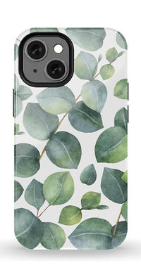 Leaf Me Alone | Green Floral Print Case iPhone Case get.casely Essential + MagSafe® iPhone 13 Mini 