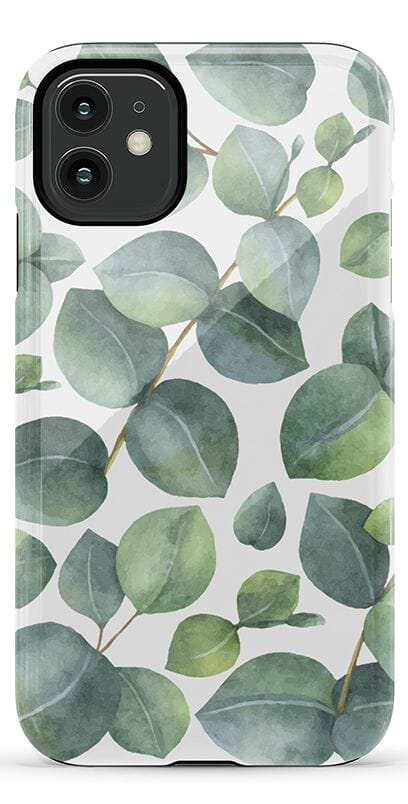 Leaf Me Alone | Green Floral Print Case iPhone Case get.casely Essential iPhone 11 