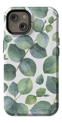 Leaf Me Alone | Green Floral Print Case iPhone Case get.casely Essential + MagSafe® iPhone 14 