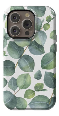 Leaf Me Alone | Green Floral Print Case iPhone Case get.casely Essential + MagSafe® iPhone 14 Pro 