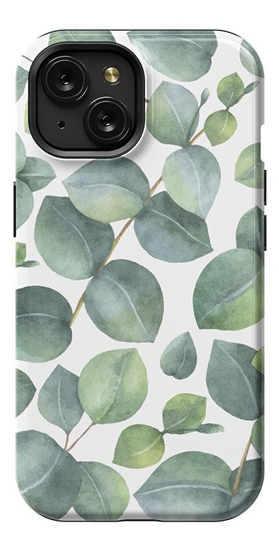 Leaf Me Alone | Green Floral Print Case iPhone Case get.casely Essential + MagSafe® iPhone 15 