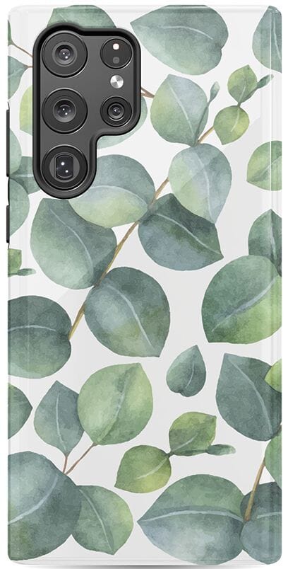 Leaf Me Alone | Green Floral Print Samsung Case Samsung Case get.casely 
