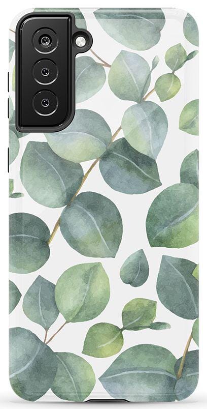 Leaf Me Alone | Green Floral Print Samsung Case Samsung Case get.casely Essential Galaxy S20