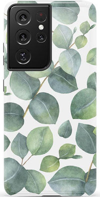 Leaf Me Alone | Green Floral Print Samsung Case Samsung Case get.casely Essential Galaxy S20 Plus