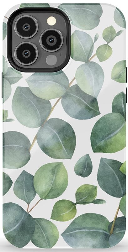 Leaf Me Alone | Green Floral Print Case iPhone Case get.casely Essential + MagSafe® iPhone 13 Pro Max 