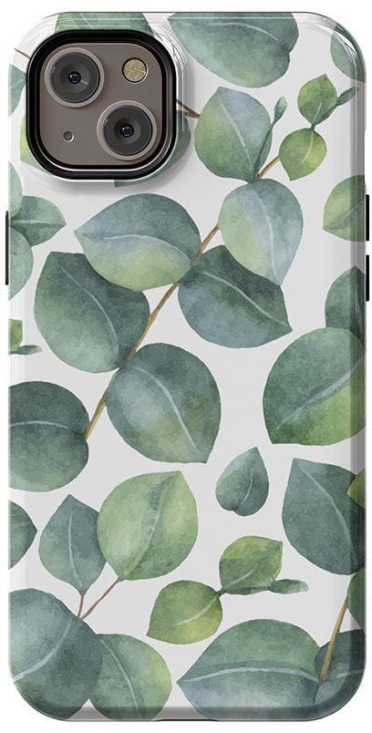 Leaf Me Alone | Green Floral Print Case iPhone Case get.casely Essential + MagSafe® iPhone 14 Plus 