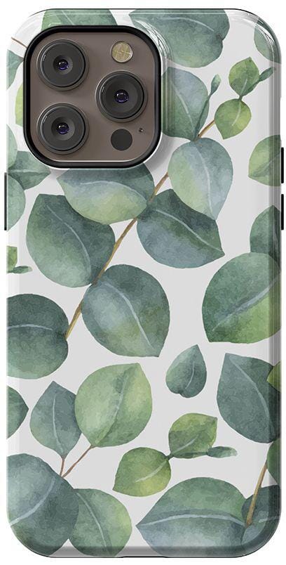 Leaf Me Alone | Green Floral Print Case iPhone Case get.casely Essential + MagSafe® iPhone 14 Pro Max 