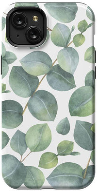 Leaf Me Alone | Green Floral Print Case iPhone Case get.casely Essential + MagSafe® iPhone 15 Plus 