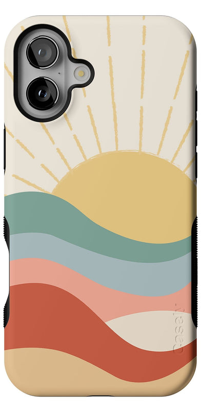 Here Comes the Sun | Colorblock Sunset Case iPhone Case get.casely Bold + MagSafe® iPhone 16 Plus