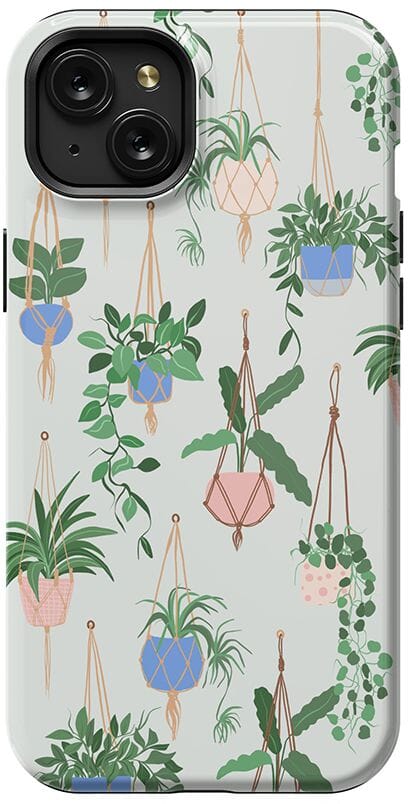 Hanging Around | Potted Plants Floral Case iPhone Case get.casely Essential + MagSafe® iPhone 15 Plus