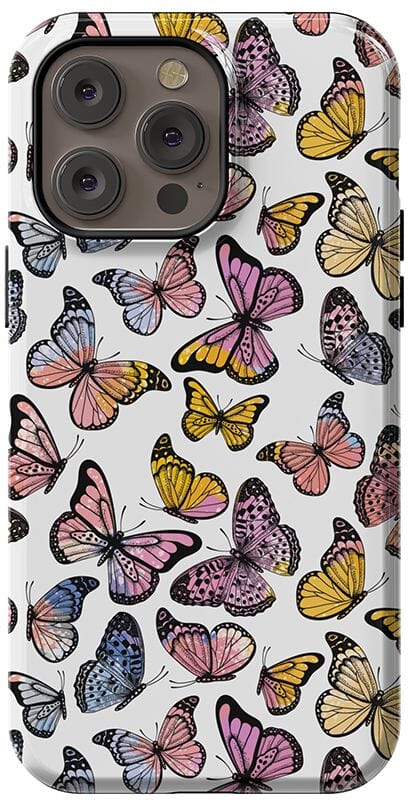 Free Spirit | Rainbow Butterfly Case iPhone Case get.casely Essential + MagSafe® iPhone 14 Pro Max 