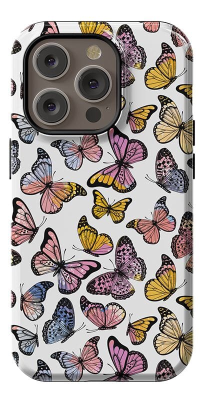 Free Spirit | Rainbow Butterfly Case iPhone Case get.casely Essential + MagSafe® iPhone 14 Pro 