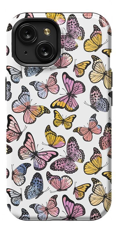 Free Spirit | Rainbow Butterfly Case iPhone Case get.casely Essential + MagSafe® iPhone 15 