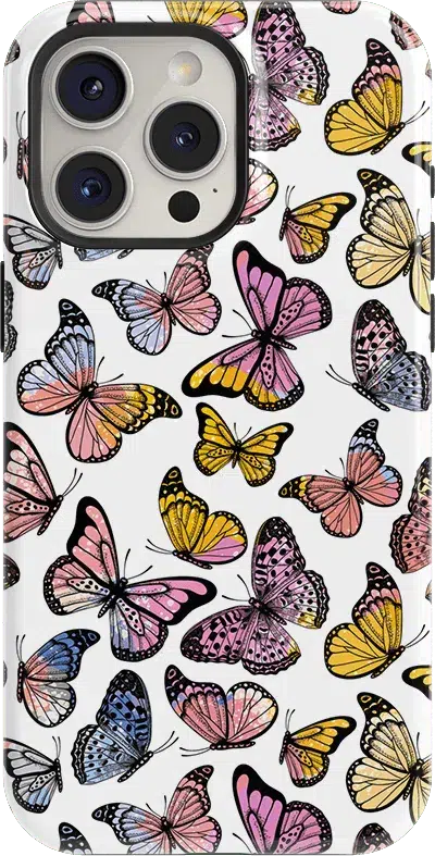 Free Spirit | Rainbow Butterfly Case iPhone Case get.casely Essential + MagSafe® iPhone 15 Pro 
