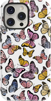 Free Spirit | Rainbow Butterfly Case iPhone Case get.casely Essential + MagSafe® iPhone 15 Pro 
