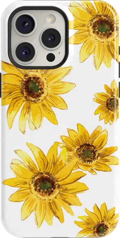 Golden Garden | Yellow Sunflower Floral Case iPhone Case get.casely Essential + MagSafe® iPhone 15 Pro Max 