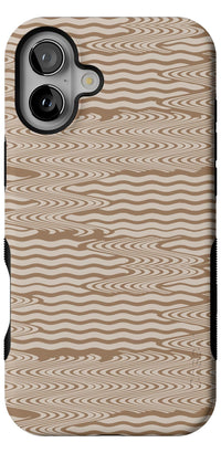 Mocha Ripple | Brown Waves Case iPhone Case get.casely Bold + MagSafe® iPhone 16 Plus 