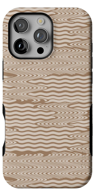 Mocha Ripple | Brown Waves Case iPhone Case get.casely Bold + MagSafe® iPhone 16 Pro Max 