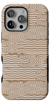 Mocha Ripple | Brown Waves Case iPhone Case get.casely Bold + MagSafe® iPhone 16 Pro 