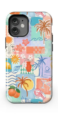 Tropical Heat | Beachy Collage Case iPhone Case get.casely Essential + MagSafe® iPhone 12 Mini 