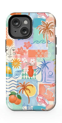 Tropical Heat | Beachy Collage Case iPhone Case get.casely Essential + MagSafe® iPhone 13 Mini 
