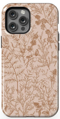 Beige Garden | Neutral Floral Case iPhone Case get.casely Essential + MagSafe® iPhone 12 Pro Max 