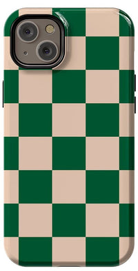 Fit Check | Green Checkerboard Case iPhone Case get.casely Essential + MagSafe® iPhone 14 Plus 