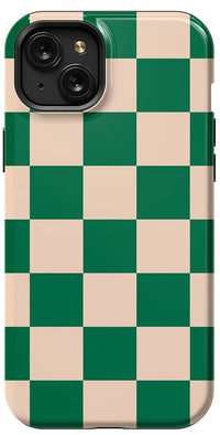 Fit Check | Green Checkerboard Case iPhone Case get.casely Essential + MagSafe® iPhone 15 Plus 