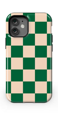 Fit Check | Green Checkerboard Case iPhone Case get.casely Essential + MagSafe® iPhone 12 Mini 