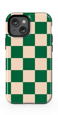 Fit Check | Green Checkerboard Case iPhone Case get.casely Essential + MagSafe® iPhone 13 Mini 