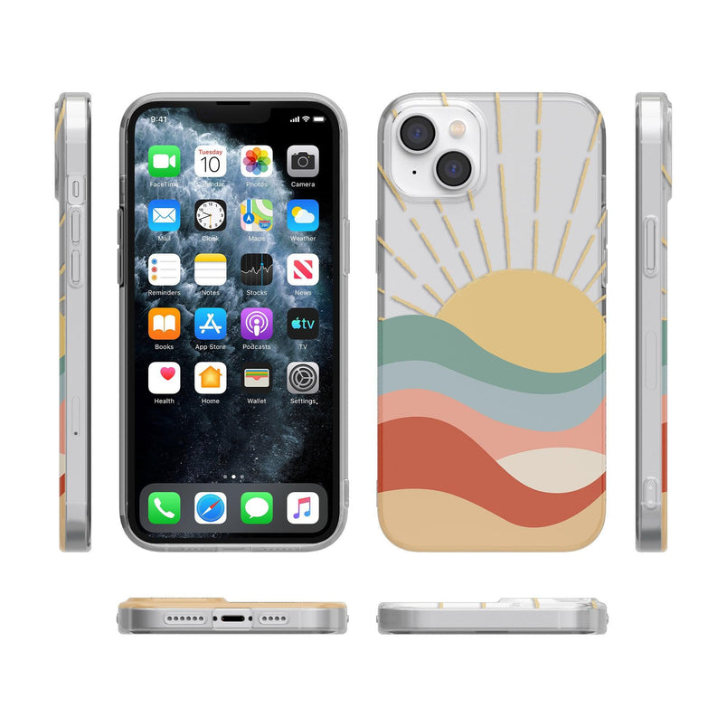 Here Comes the Sun | Colorblock Sunset Case iPhone Case get.casely