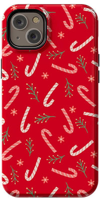 Peppermint Kiss | Candy Cane Case Phone Case Casetry Essential + MagSafe® iPhone 14 Plus 