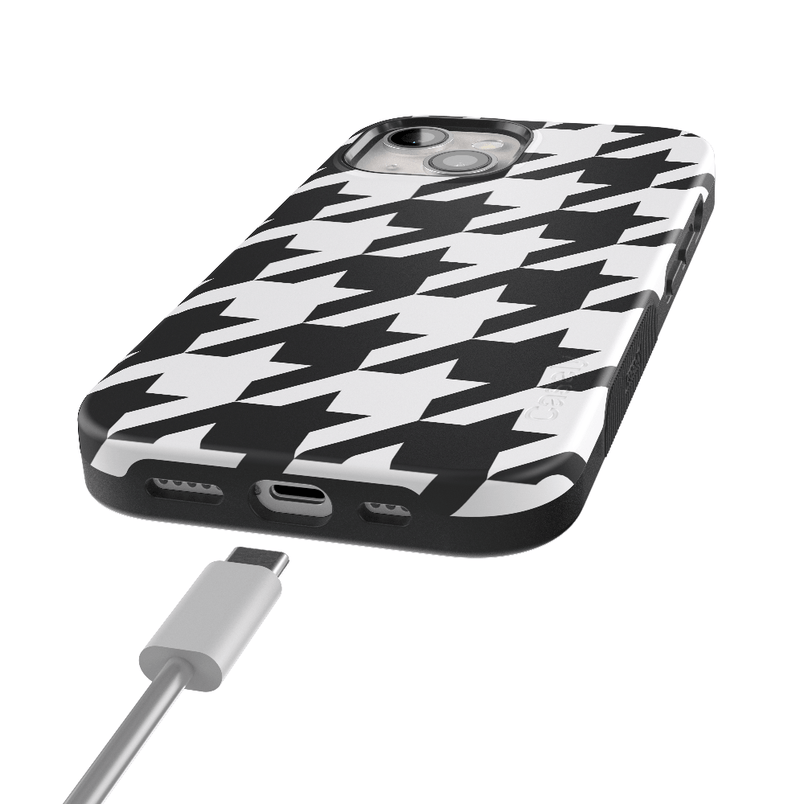 Houndstooth | High Contrast Design Case Phone Case Casetry 