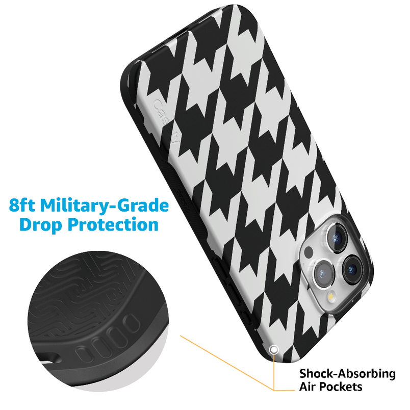 Houndstooth | High Contrast Design Case Phone Case Casetry 