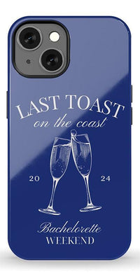 Last Toast | Blue Coastal Bachelorette Case Phone Case Casetry 