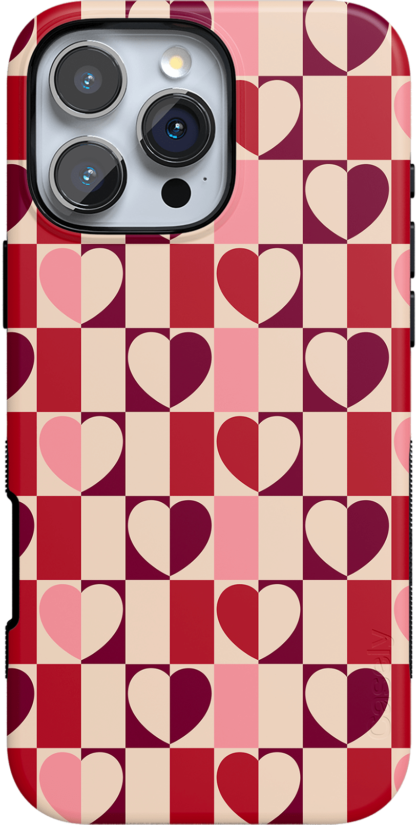 Love's a Game | Retro Hearts Case Phone Case Casetry Bold + MagSafe® iPhone 16 Pro Max 