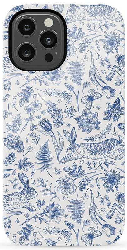 Hop & Bloom | Bunny Toile Case Phone Case Casetry Essential + MagSafe® iPhone 12 Pro Max 