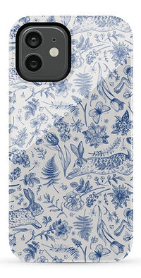 Hop & Bloom | Bunny Toile Case Phone Case Casetry Essential + MagSafe® iPhone 12 